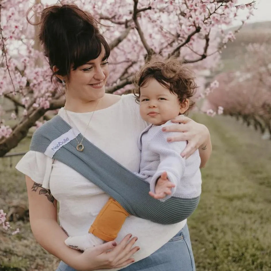 NéoBulle Echarpe de portage d'appoint Hop'la menthe (taille L 42-44)