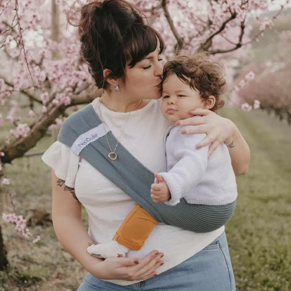 NéoBulle Echarpe de portage d'appoint Hop'la menthe (taille L 42-44)