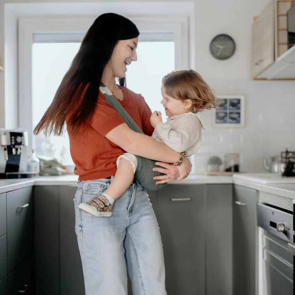 Echarpe de portage d'appoint Hop'la menthe (taille M 38-40)|NéoBulle Discount