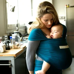 Discount Love Radius Echarpe de portage en coton bio Basic Bleu rétro