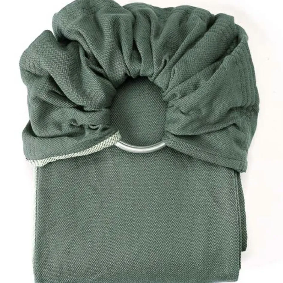 Clearance NéoBulle Echarpe de portage Sling sans noeud tissé en coton bio vert eucalyptus