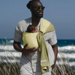 Echarpe de portage Sling sans nœud Vanille-Eucalyptus|Love Radius