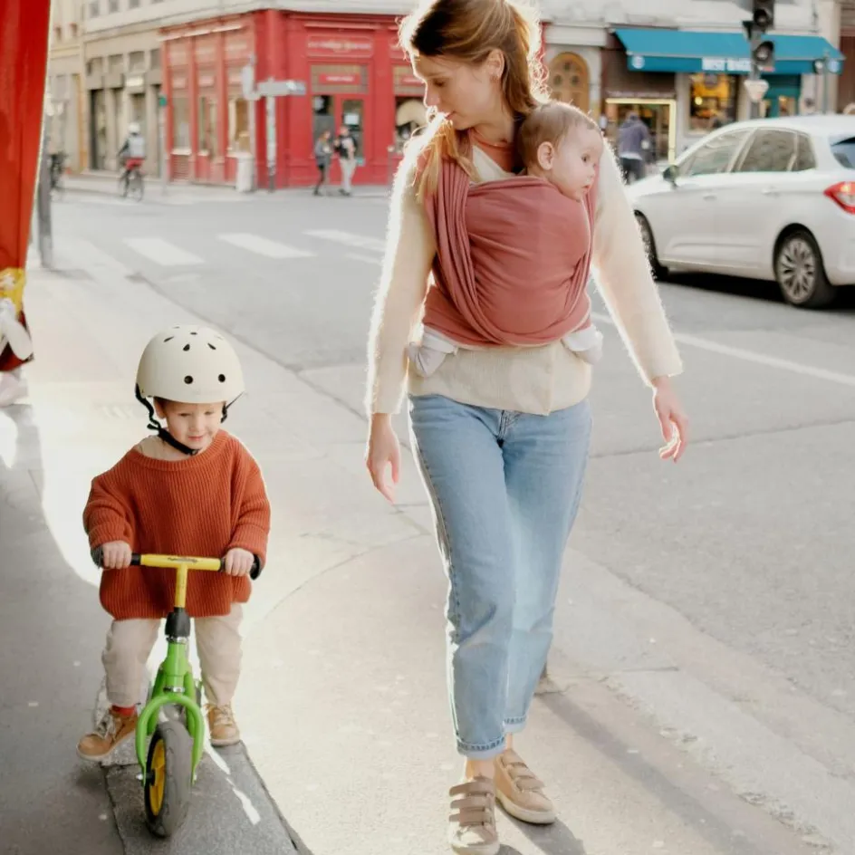 Hot NéoBulle Echarpe de portage tissée en coton bio terracotta (4,60 m)