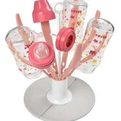 Egoutte biberons pliable fleur rose|Béaba New