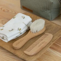 Ensemble brosse et peigne bébé en bois|Little Dutch New