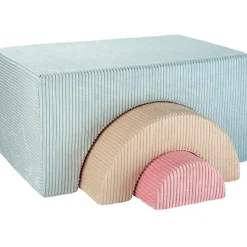 Ensemble de jeu arc-en-ciel Peppermint Green velours côtelé|Wigiwama New