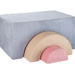 Wigiwama Ensemble de jeu arc-en-ciel Blueberry Blue velours côtelé