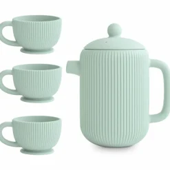 Ensemble de jeu Thé en silicone Cambridge Blue (4 pièces)|Mushie