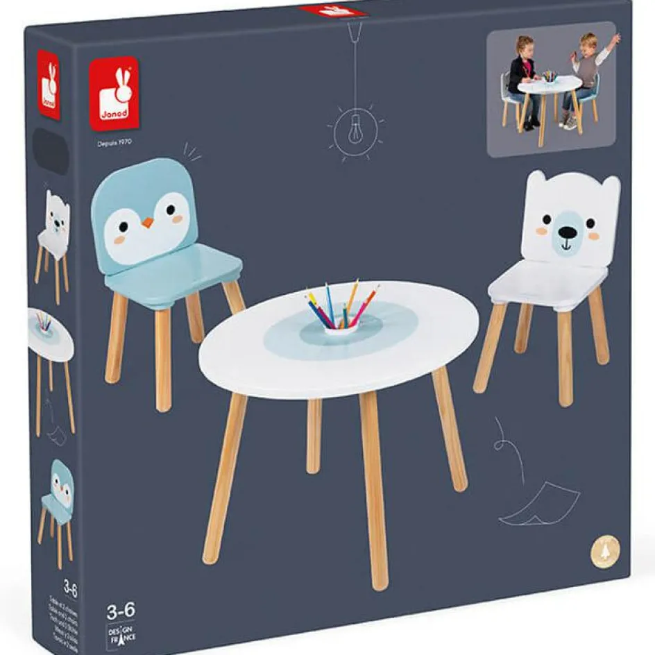 Best Janod Ensemble table et 2 chaises Banquise