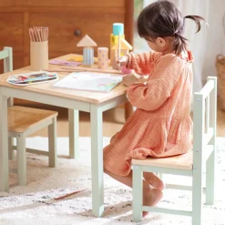 Ensemble table et chaises Activity vert-blanc (3 pièces)|Geuther