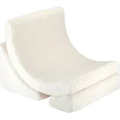 Wigiwama Fauteuil Moon Cream White molletonné