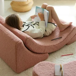 New Wigiwama Fauteuil Moon Guava Pink molletonné