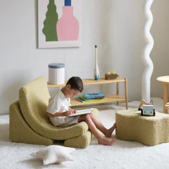 Clearance Wigiwama Fauteuil Moon Matcha molletonné