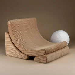 Fauteuil Moon Toffee velours côtelé|Wigiwama Outlet