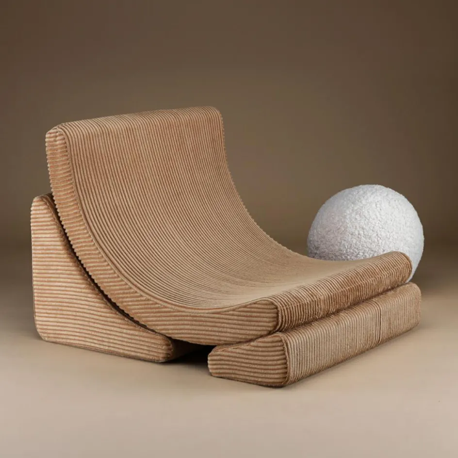 Fauteuil Moon Toffee velours côtelé|Wigiwama Outlet