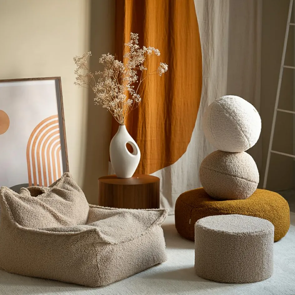 Fauteuil pouf Biscuit molletonné|Wigiwama Discount