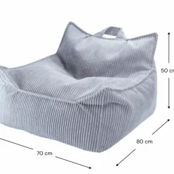 Fauteuil pouf Blueberry velours côtelé|Wigiwama Sale