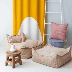 Fauteuil pouf Brown Sugar velours côtelé|Wigiwama Hot