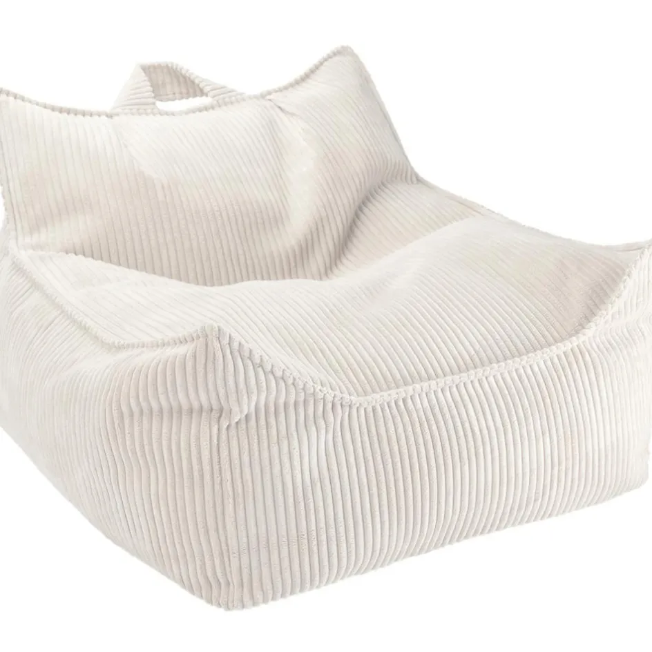 Fauteuil pouf Marshmallow velours côtelé|Wigiwama