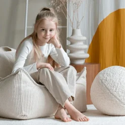 Fauteuil pouf Marshmallow velours côtelé|Wigiwama