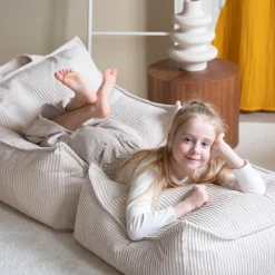 Fauteuil pouf Marshmallow velours côtelé|Wigiwama