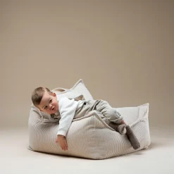 Fauteuil pouf Marshmallow velours côtelé|Wigiwama