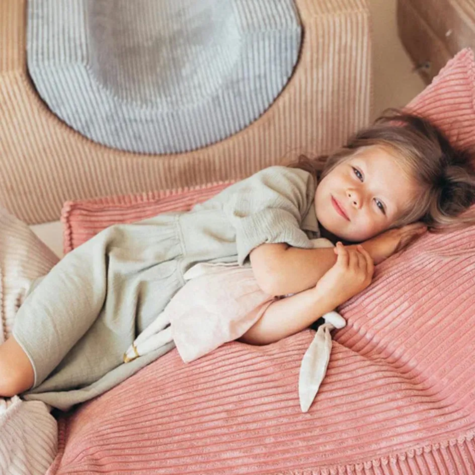 Fauteuil pouf Pink Mousse velours côtelé|Wigiwama Discount