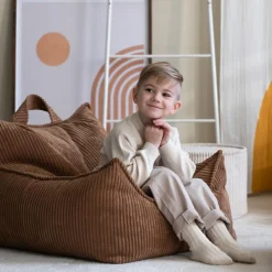 Fauteuil pouf Toffee velours côtelé|Wigiwama Sale