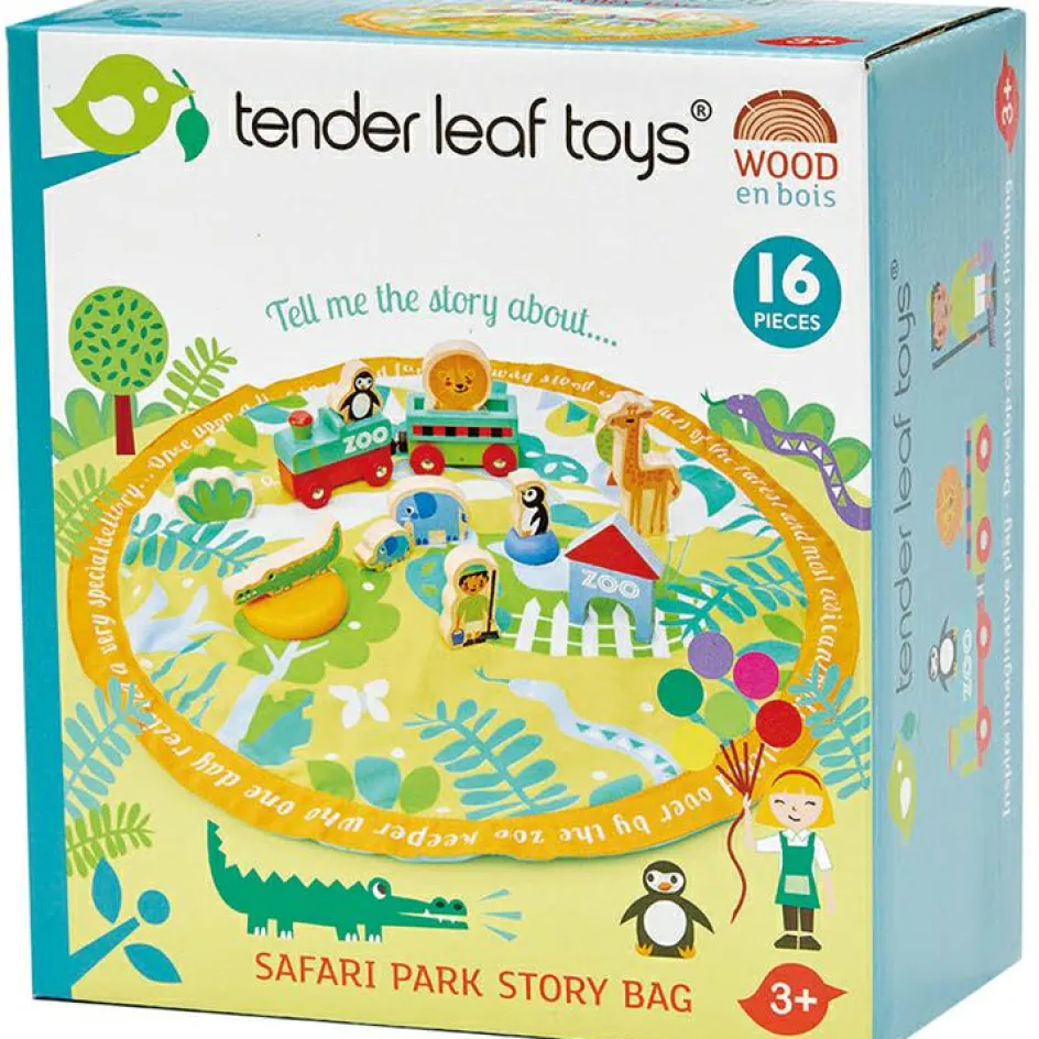 Figurines Parc safari dans un sac de rangement|Tender Leaf Best