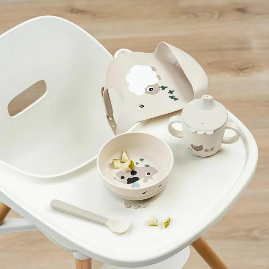 New Done by Deer Foodie coffret premier repas ventouse Tiny farm Sable