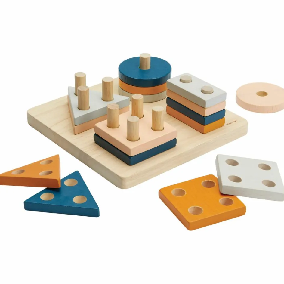 New Plan Toys Formes géométriques à empiler Couleurs Tendresse