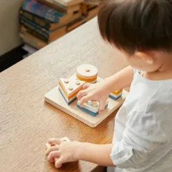 New Plan Toys Formes géométriques à empiler Couleurs Tendresse