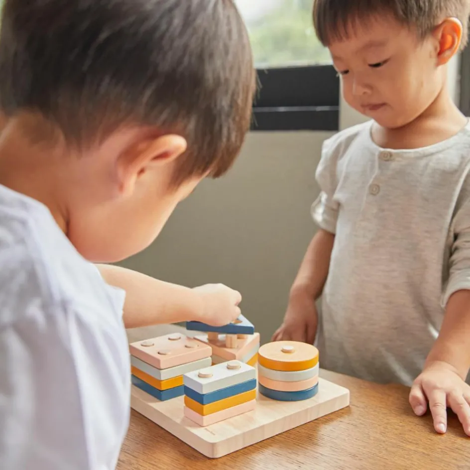 New Plan Toys Formes géométriques à empiler Couleurs Tendresse