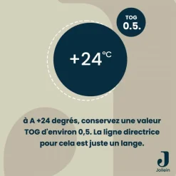 Best Jollein Gigoteuse légère gaze de coton Dino TOG 0,5 (6-18 mois)