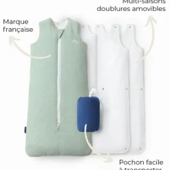 Online Les petites billes Gigoteuse réversible 4 saisons verte 6-18 mois