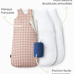 Online Les petites billes Gigoteuse réversible 4 saisons vichy (6-18 mois)