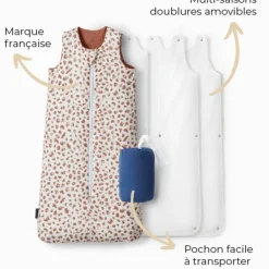 New Les petites billes Gigoteuse réversible 4 saisons léopard 0-6 mois