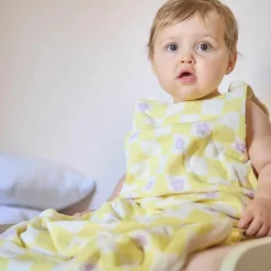 Gigoteuse été Comme un bonbon Romy (0-6 mois) damier jaune|BEBEL New