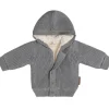 Gilet à capuche en teddy coton bio Soul gris (3 mois)|Baby's Only Hot
