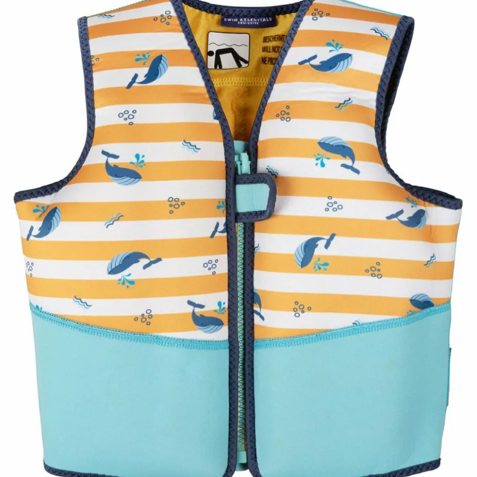 Gilet de natation Baleine jaune-blanc (4-6 ans)|Swim Essentials Outlet