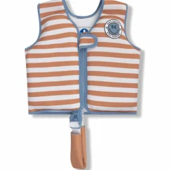 Swim Essentials Gilet de natation Rayures brun (3-6 ans)