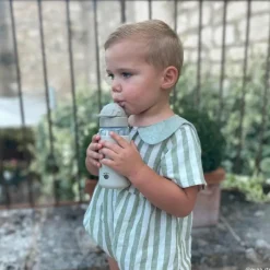 Clearance Done by Deer Gourde à paille Easy-grip Elphee sable (350 ml)