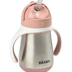 Sale Béaba Gourde à paille en inox Old pink (250 ml)