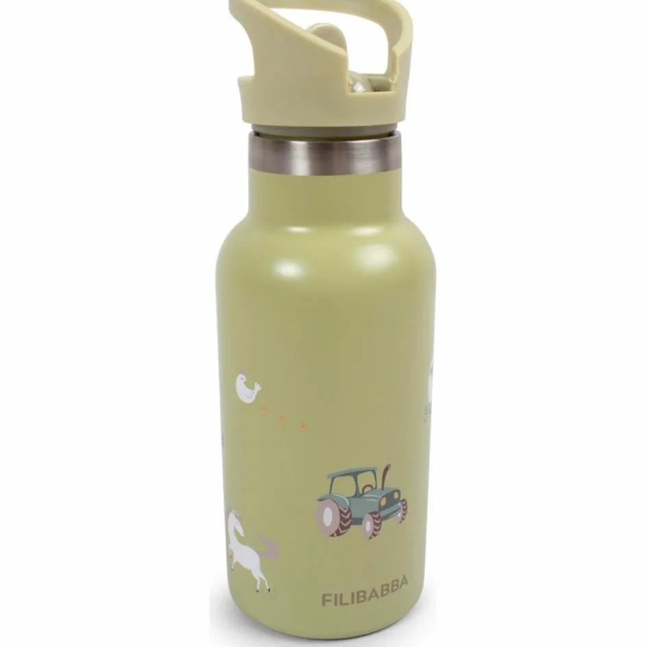 Gourde en acier inoxydable A la ferme|Filibabba New