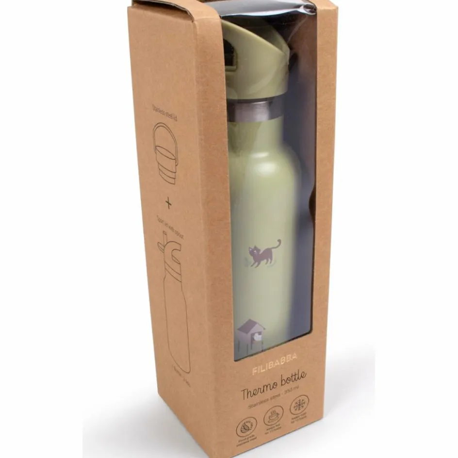 Gourde en acier inoxydable A la ferme|Filibabba New