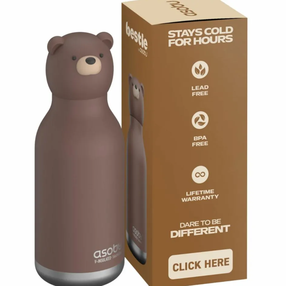 Outlet Asobu Gourde isotherme Bestie Ours Brun (460 ml)