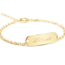 Online Petits trésors Gourmette chaîne enfant personnalisée (plaqué or 18 carats)