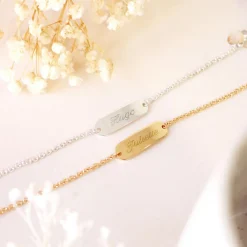 Online Petits trésors Gourmette chaîne enfant personnalisée (plaqué or 18 carats)