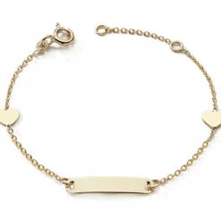 Online Baby bijoux Gourmette Coeur 12 + 2,5 cm (or jaune 375°)