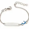 Gourmette Vespa Bleu 12 + 2,5 cm (argent)|Baby bijoux Best